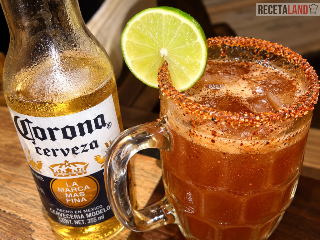 Michelada con cerveza Corona