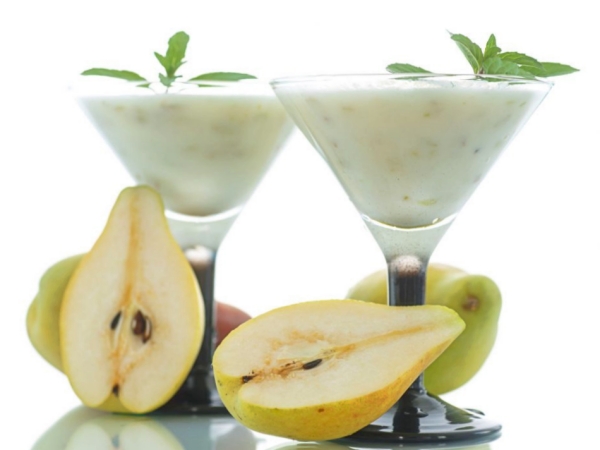 Batido o Licuado de Pera y Yogur Batido o Licuado de Pera y Yogur