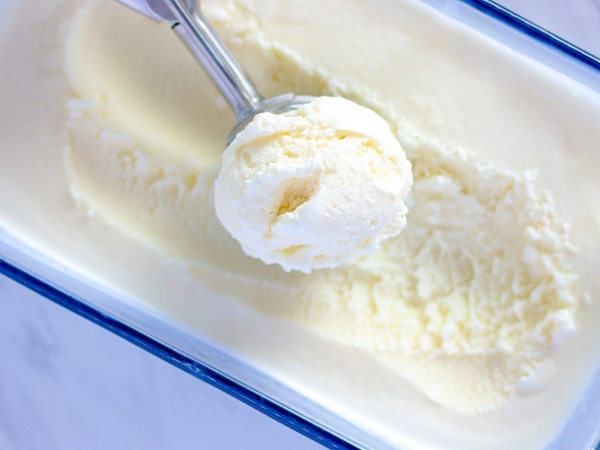Helado de vainilla Helado de vainilla