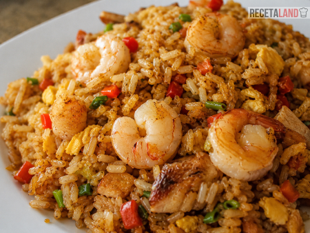 Arroz con camarones receta
