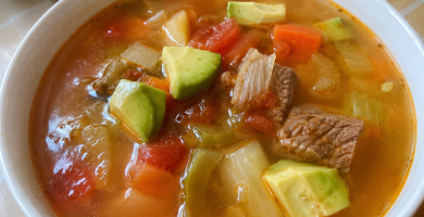 Caldo Tlalpeño de Res