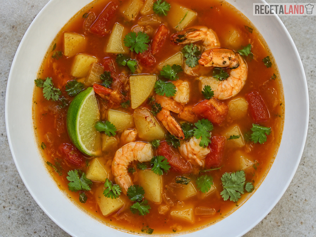 Caldo de Camarón con Verduras