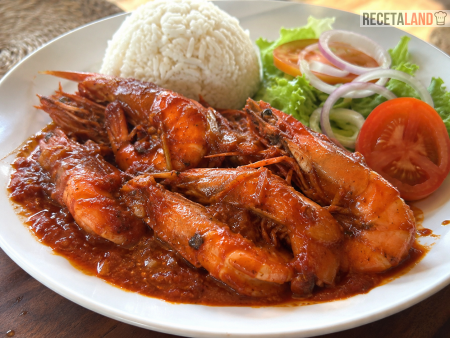 Camarones Enchipotlados con cáscara o piel