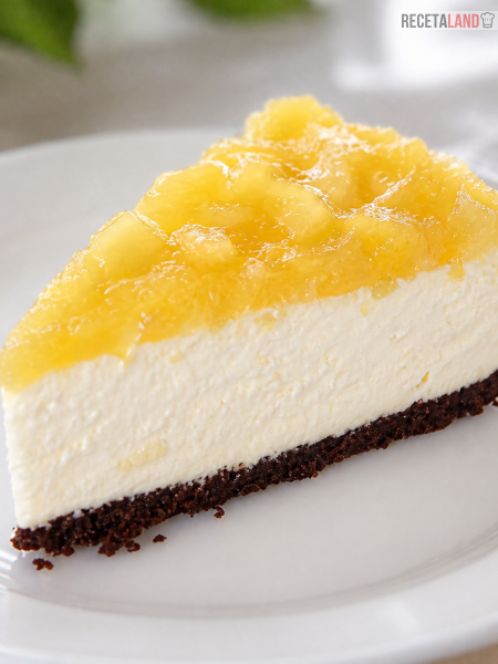 Pay de queso con piña sin horno Recetaland