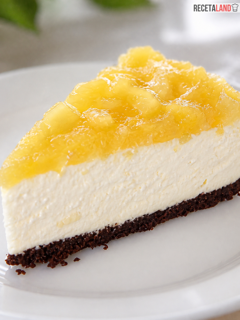Pay de queso con piña sin horno Recetaland