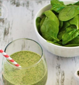 Batido de fresas y espinacas