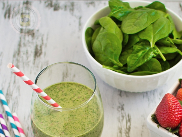 Batido de fresas y espinacas