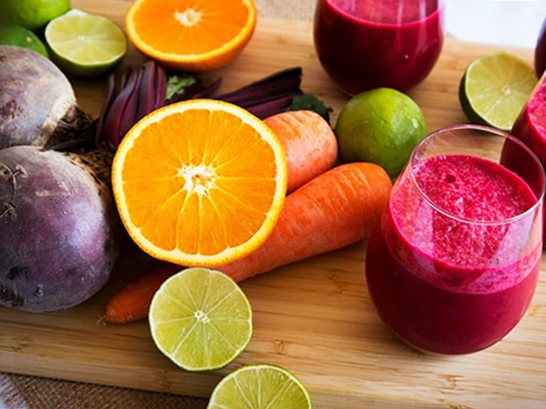 Jugo de zanahoria y remolacha