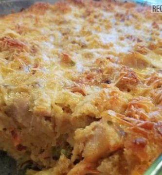 Budin de pan salado de pollo