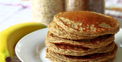 hot cakes sin harina de avena y plátano(light, tortitas)