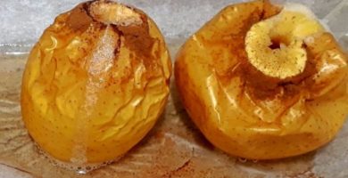 dos manzanas asadas