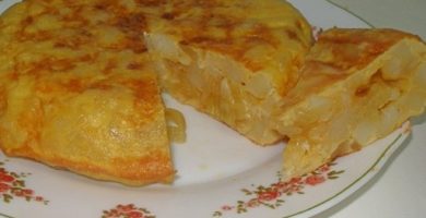 ingredientes tortilla de patatas en microondas light