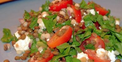 ensalada de lentejas light