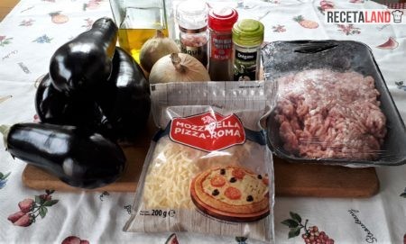 Ingredientes de berenjenas rellenas al horno