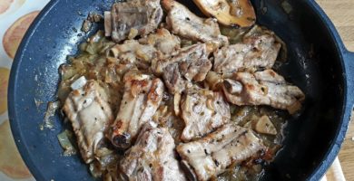 Costillas de cerdo terminadas