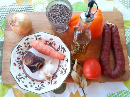 Ingredientes Lentejas con chorizo