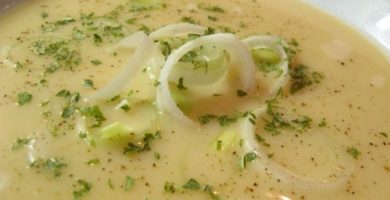 Crema de puerros o Vichyssoise light