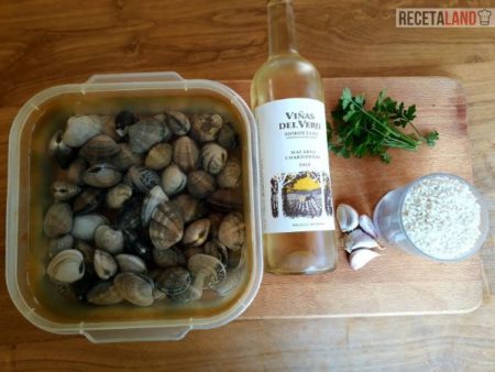Ingredientes Arroz con Almejas