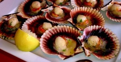 Zamburiñas listas para comer