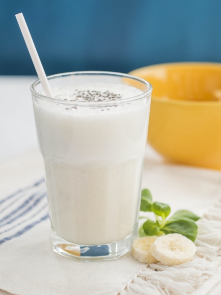 Batido o Licuado de platano y yogur Batido o Licuado de platano y yogur