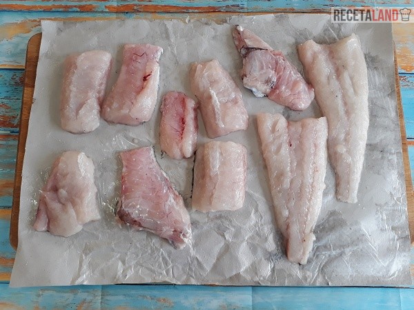 Ingredientes Merluza a la Romana en lomos