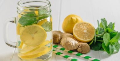 Agua de Jengibre Fresca con limón