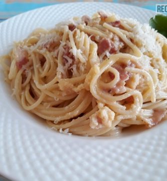 Espaguetis a la carbonara al Estilo Italiano