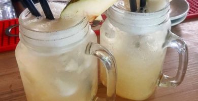 agua de pera con limon