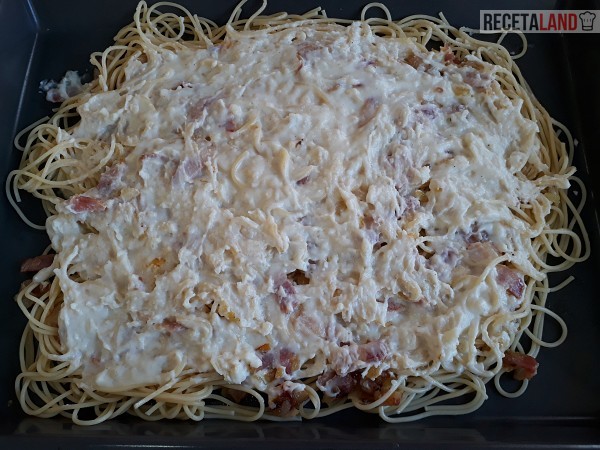 Espaguetis con la Bechamel