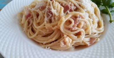 Espaguetis a la carbonara al Estilo Italiano