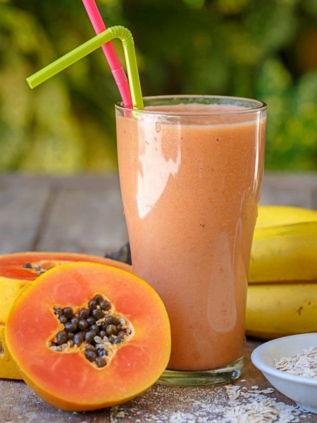 Licuado de Avena con Papaya Licuado de Avena con Papaya