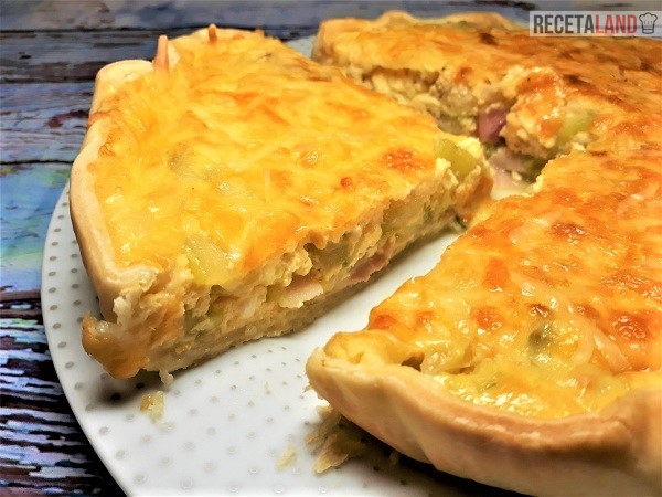Quiché de calabacín y bacon