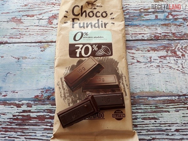 Chocolate al 70% de cacao sin azúcar 