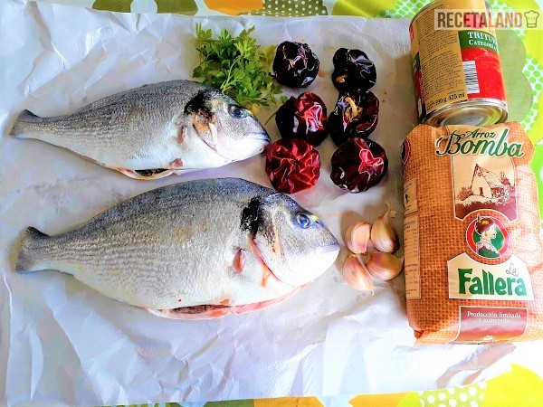 Ingredientes para el caldero y el fumet