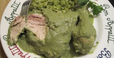 mole verde con pollo
