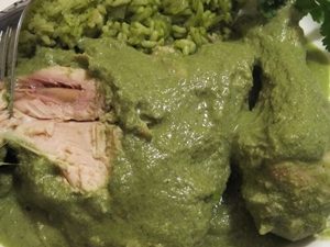 mole verde con pollo